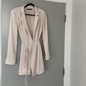 Zara cream blazer dress